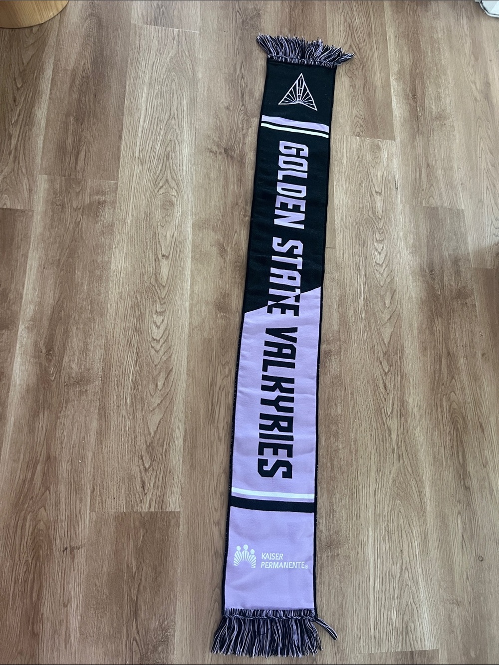 Golden State Valkyries Black and Lavender Knit Scarf